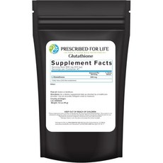 Prescribed For Life L Glutathione Powder Pure Reduced Glutathione Tripeptide of Amino Acids Glyc, 0.49 Ounce (Pack of 1), 1개