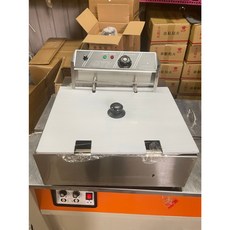 桌上型油炸機 商用電炸鍋 雙炸籃, 17公升方型炸爐整組 原廠溫控,110V H字插頭