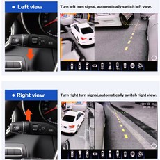 Smartour AI 서라운드 뷰 카메라 시스템 버드아이 파노라마 4 방향 모니터링 DVR 12V 혼다용 1080P 360 도, 01 없음