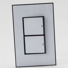 2구 스위치 인테리어 화이트 심플 전등 조명 실내 오프 매입 스위치, 블랙2구1로