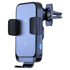 BuyChoo 스마트 듀얼 코일 차량용 무선 충전기 15W HS-X8, 블랙 블랙