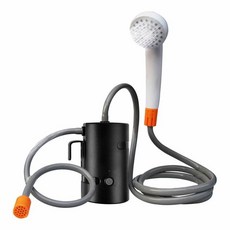 휴대용 usb 충전식 전동 샤워기 캠핑 샤워기 목욕 공예품 강력 펌프 1.8m, 검정, 1개