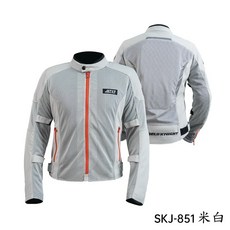 【ACOOL鞋庫文創】夏季防摔衣 重機防摔衣 慢彈CE認證護具 騎士服, 1個, 【851】米白,XL, 米白