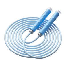 [JUMP Yuedong] 폭땀 성인 다이어트 중량 줄넘기 7mm 굵은줄 220g 크로스핏 홈트 길이조절, 1개, 파란색