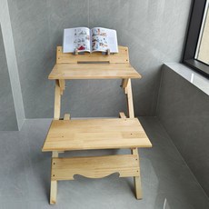 實木兒童學習桌椅 可折疊成長型書桌 松木臥室書架一體電腦桌, 50長清漆款