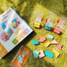 원목 트럭 3종자동차 유아 도형 퍼즐 블록 장난감 두뇌개발 원목 교구 유치원 어린이날선물, 1개, 제품선택