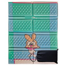 데코마당 코팅 도톰한 국산 8단 등산방석 접이식 휴대용 방석 캠핑 등산 1인용, 도톰코팅 8단방석_꼬망(케이스포함)