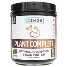Zhou Nutrition Plant Complete 香草口味, 563.2克, 1個