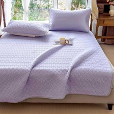 冰絲乳膠涼蓆墊 含枕頭套 涼感牀墊, 羅蘭紫,單 人