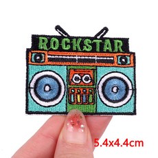 의류용 만화 패치 아이언 패치 열 접착 버섯 책 자수 동물 스티커, 1개