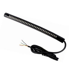 테일 램프 후미등 할리 데이비슨용 범용 LED 라이트 브레이크 정지 방향 지시등 32LED 오토바이 유연한 조명 8 인치, 1)Black