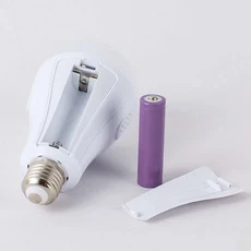 18650 리튬 배터리 LED 전구 분리형 듀얼 비상 조명 IC 교차 전류 드라이브 2835 칩 램프 E27