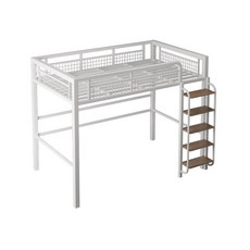 아동벙커침대 원목 서랍장 이층침대 고저침대 옷장 위아래 책상 계단 프레임 상하의 원룸, 1000mmx2000mm, 흰색 직선 사다리 (앞/오른쪽)