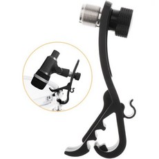 알니코프 블랙 드럼 마이크 충격 방지 클램프 금속 이동식 마운트 키트 하드 그루브 기어 범용 클립 조절 가능, 1개