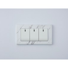 Panasonic國際牌 Glatima大理石紋開關插座面板蓋板【快速出貨switchpapa】, 1個, 螢光3開（白