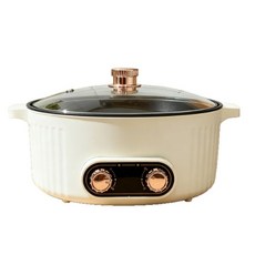 多功能電熱鍋, 米白色, 6L
