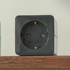 LS 멀티탭 연장 코드 1구 플랫형 3m 다크그레이, 1개