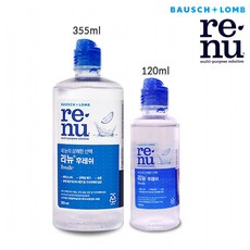 바슈롬 리뉴 후레쉬 355ml *1개 +바슈롬 리뉴 후레쉬 120ml*1개 렌즈세척액, 1세트, 355ml + 120ml