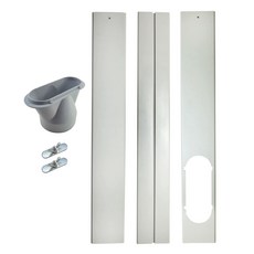 에어컨 창문형 칸막이 세트 가림막 샷시 구멍 창문 보조 3연결판 세트+15cm, 15cm 연결기 방충망