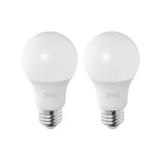 이케아 SOLHETTA 솔헤타 LED 전구 E26 470 루멘 2개 한세트 조명 스탠드전구 구형, 주광색, 1개