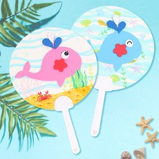 미술샘 DIY 시원한 고래부채, 1.핑크 고래, 합포장