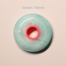 인라인 스케이트 바퀴 76mm 80mm 85A 슬라럼 주행용 교체, green 76mm, 1개
