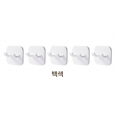 딜리버샵 무타공 콘센트걸이 선 정리 다용도 홀더, 백색, 5개