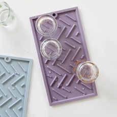 에이드엘 헤링본 실리콘 식기 건조매트 미니, 2개, LilacColor, 1단