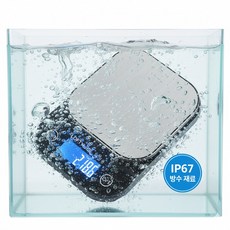 loftylife IP67 완전방수 주방저울 0.1g 건전지구동 스테인리스 디지털저울 터치버튼 자동종료설정 베이킹저울, DH-8030-1kg battery, Black, 1kg DH-8030-1kg battery, Black, 1kg