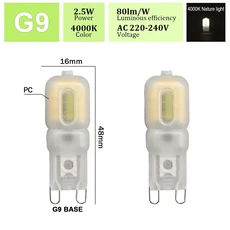 2pcs 에너지 절약 옥수수 전구 G9 E14 빛 AC 220V 3W 슈퍼 밝은 비 스트로브 따뜻한 흰색 빛은 30W 50W 할, 18 G9 2.5W 4000K, 01 2pcs