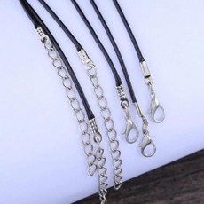 목걸이 레이스 체인 가죽 샤무드 패션목걸이줄 DIY마자용몰, 1개, 퍼플