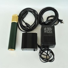 C12 DIY 전자관 콘덴서 마이크 녹음 라이브 방송 마이크 레트로 사운드 밴드 전원 공급 장치 및 와이어, 1)full set