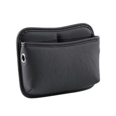 汽車黏貼式手機收納掛袋 皮質 車載儲物袋 全車型通用, 黑色, 1個