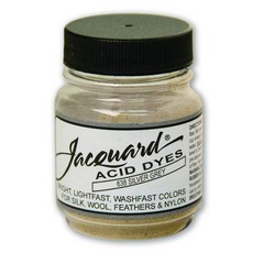 JACQUARD 자카드 양모 실크 및 기타 단백질 섬유용 산성 염료 1.3g(1/2온스) 병 농축 파우더 실버 그레이 638 203690, JACQUARD 자카드 양모, 실크 및 기타 단백질 섬, 1개