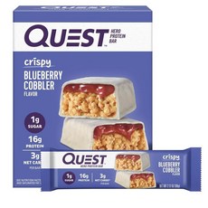 퀘스트 프로틴바 크리스피 52g 4개입 1팩 - 블루베리 코블러, 퀘스트 프로틴바 크리스피 52g 4개입 1팩 - 블루베
