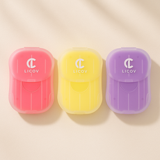 LICOV 휴대용 종이비누 일회용 손세정 핸드워시 여행용 캠핑용 (1세트), 1개, 14.4g