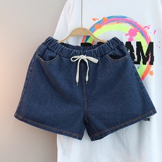 달콩 여름 데님 숏팬츠 3부 반바지 썸머허리밴딩데님반바지