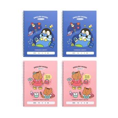 인디고어린이 초등 영어 단어 노트 - 나의 꿈 (624단어 스프링), 블루+핑크, 1세트