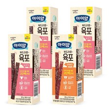 일동후디스 아이얌 부드러운 육포 4개 혼합, 1세트, 30g, 쇠고기3 + 바비큐1