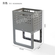 스탠딩 빨래바구니 접이식 폴딩 수납함 세탁물 보관용 세탁실용 런드리백, 회색 바닥 스탠드