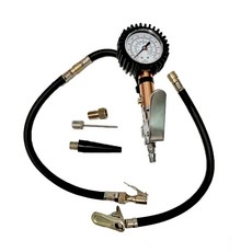 레인보우 타이어 게이지 공기주입기 공기압 체크 아날로그 에어게이지, 1개