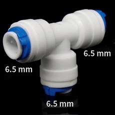 아쿠아랩스 볼탑라인 T자 피팅 1/4인치 [6.35mm] 정수기 부속품, 1개