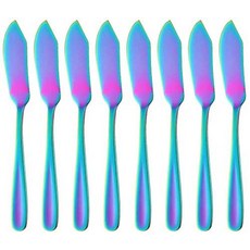 Buyer Star 치즈 버터 나이프 스테인리스 스틸 18/10 6인치 미니 사막 아침 식사 슬라이서 샌드위치 스프레더 8개 세트 153082