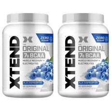 엑스텐드 더 오리지널 7G BCAA 파우더 머슬 리커버리 + 엘렉트롤리츠 블루 라즈베리 아이스, 1.215kg, 2개