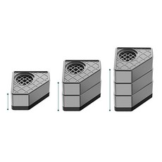 [오픈캠프] 세탁기 받침대 높이조절 4p 1세트, 2단