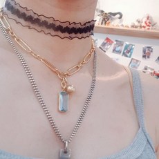 레이스 우아한 블랙 초커 목걸이art6+8Jph