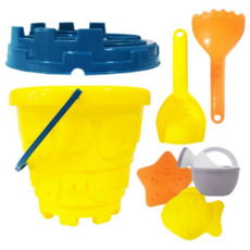 아가플러스 해변 모래성 바스켓 놀이 세트, 색상 혼합, 185g, 5세트