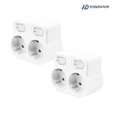 현대일렉트릭 개별 회전 멀티탭 2구, 2개