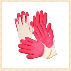 수입 적색 반코팅장갑 1켤레, 1