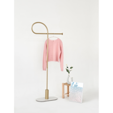 스탠드행거 철제 옷걸이 행거 현관 침실 인테리어 행거, 골드